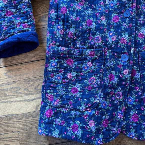 Handmade quilted floral coat chore jacket // size large // one of a kind! - Picture 10 of 14